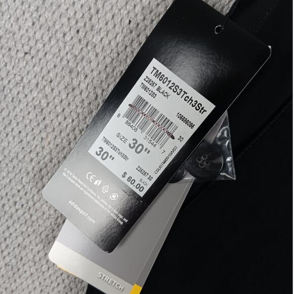 Adidas Climalite Performance Stretch Shorts Mens 30X10 Black Golf Athletic - Picture 6 of 16